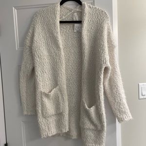 Fuzzy Open Front Cardigan